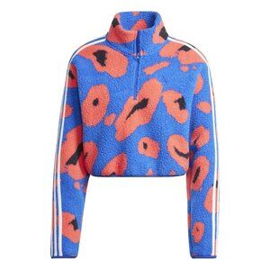 Adidas Women's Essentials 3-Stripes Cropped 1/4 Zip